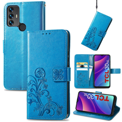 Four-leaf Clasp Embossed Leather Phone Case