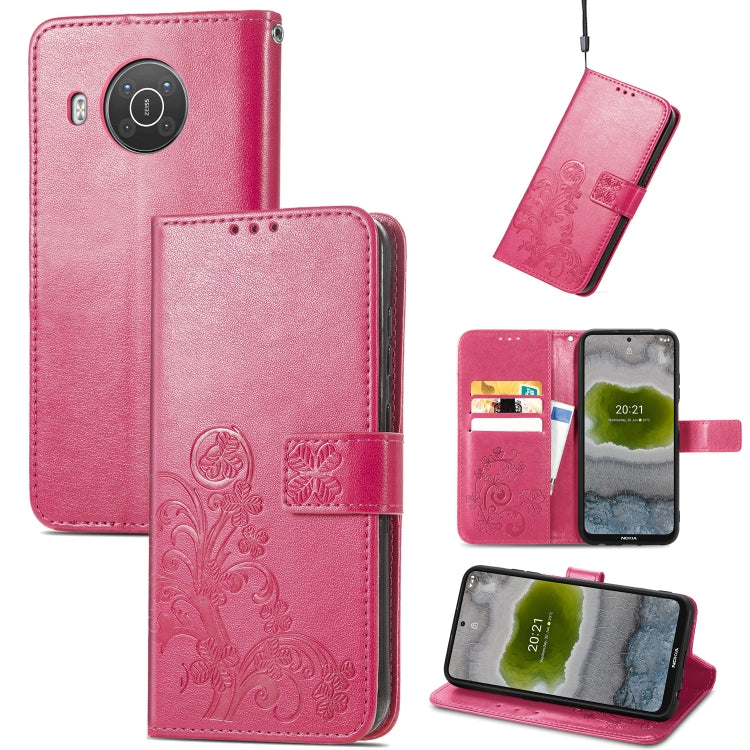 Four-leaf Clasp Embossed Leather Phone Case