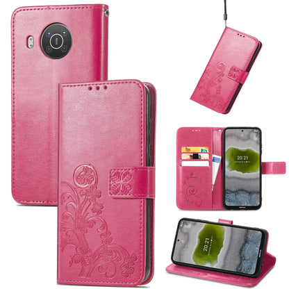 Four-leaf Clasp Embossed Leather Phone Case