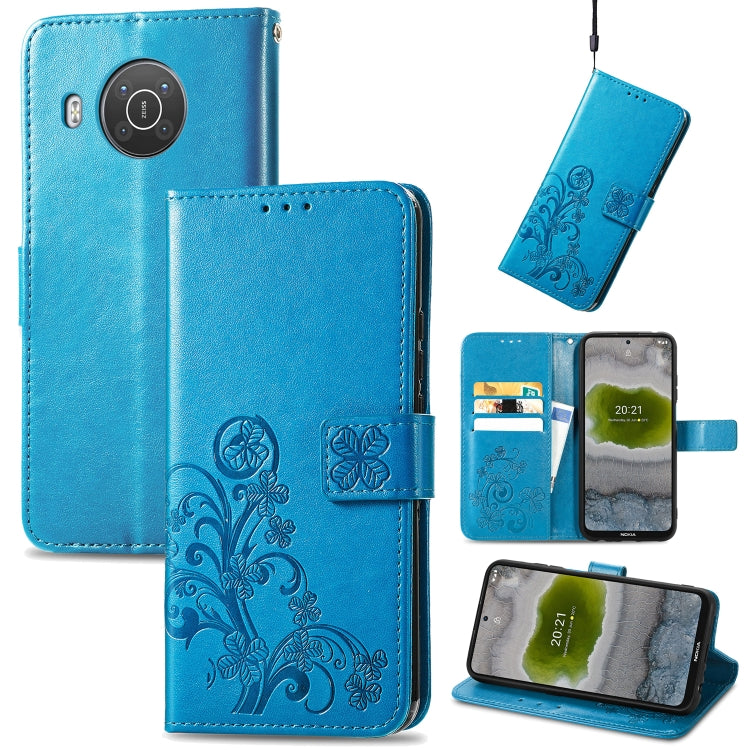 Four-leaf Clasp Embossed Leather Phone Case