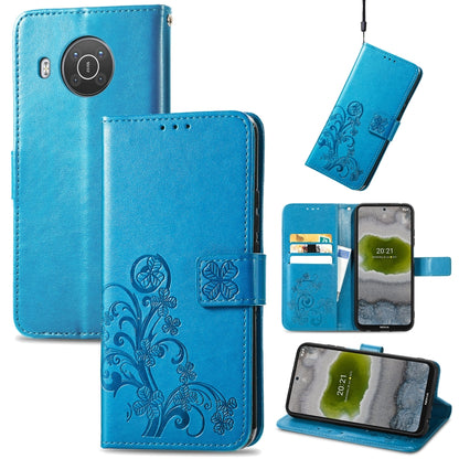Four-leaf Clasp Embossed Leather Phone Case