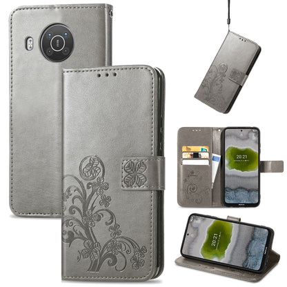 Four-leaf Clasp Embossed Leather Phone Case