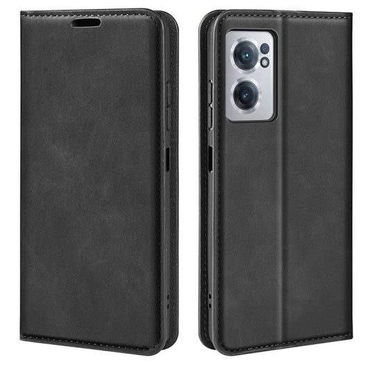 For OnePlus Nord CE 2 5G Retro-skin Magnetic Suction Leather Phone Case