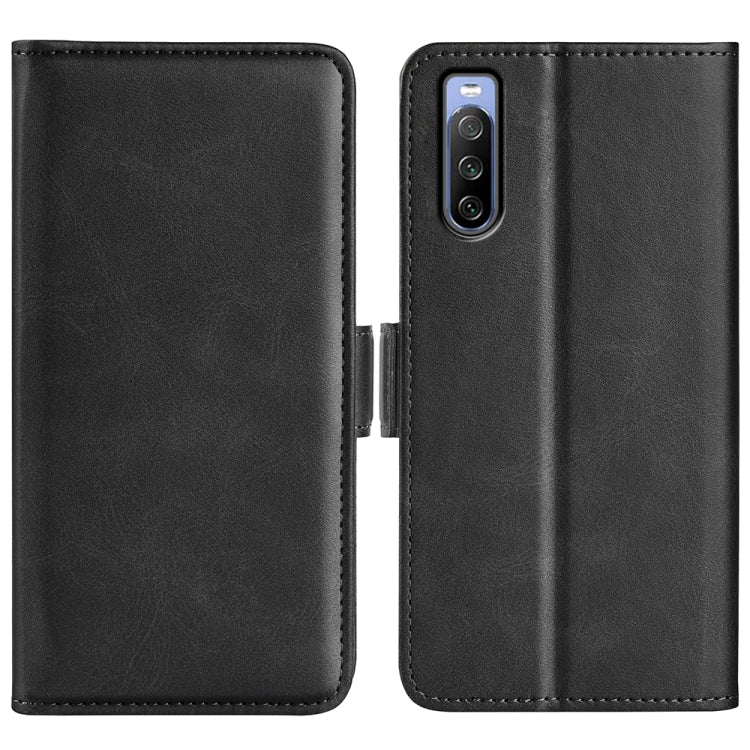 For Sony Xperia 10 IV Dual-side Magnetic Buckle Horizontal Flip Leather Phone Case