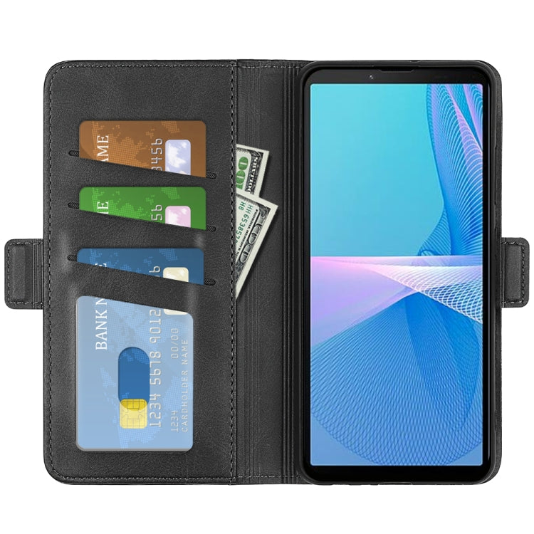 For Sony Xperia 10 IV Dual-side Magnetic Buckle Horizontal Flip Leather Phone Case