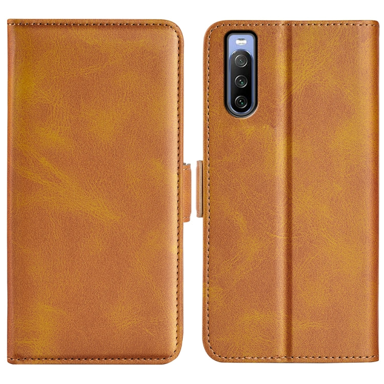 For Sony Xperia 10 IV Dual-side Magnetic Buckle Horizontal Flip Leather Phone Case