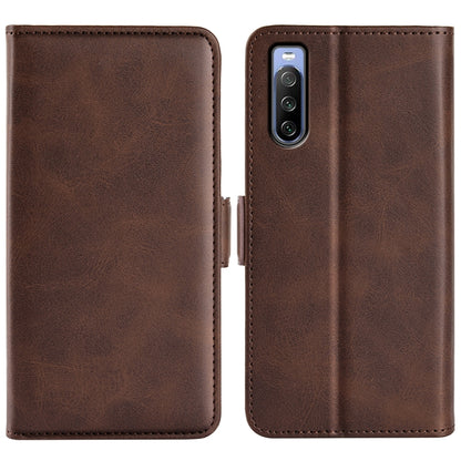 For Sony Xperia 10 IV Dual-side Magnetic Buckle Horizontal Flip Leather Phone Case