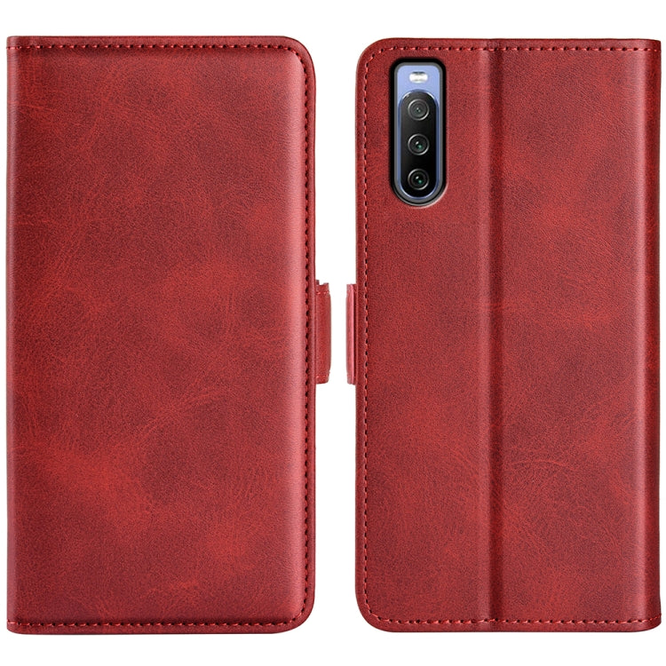 For Sony Xperia 10 IV Dual-side Magnetic Buckle Horizontal Flip Leather Phone Case