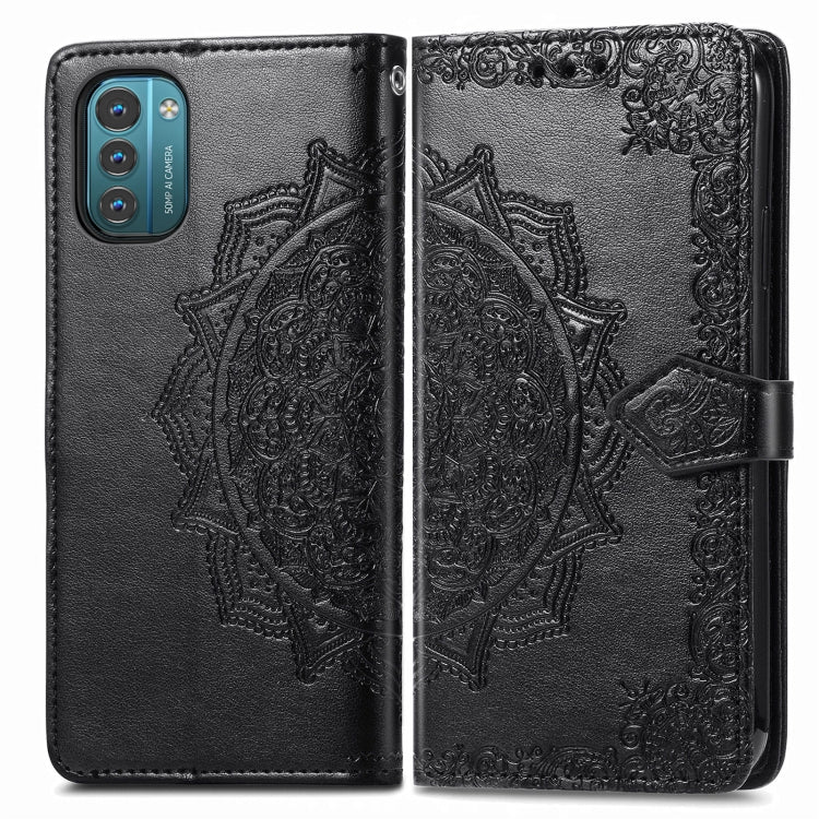 Mandala Flower Embossed Flip Leather Phone Case