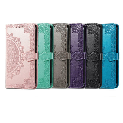 Mandala Flower Embossed Flip Leather Phone Case