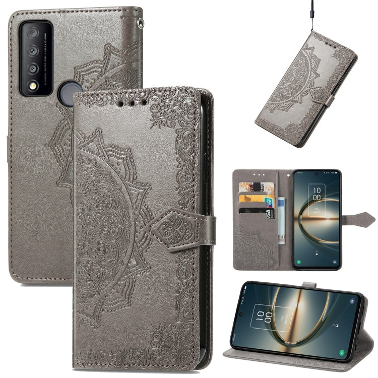 Mandala Flower Embossed Flip Leather Phone Case