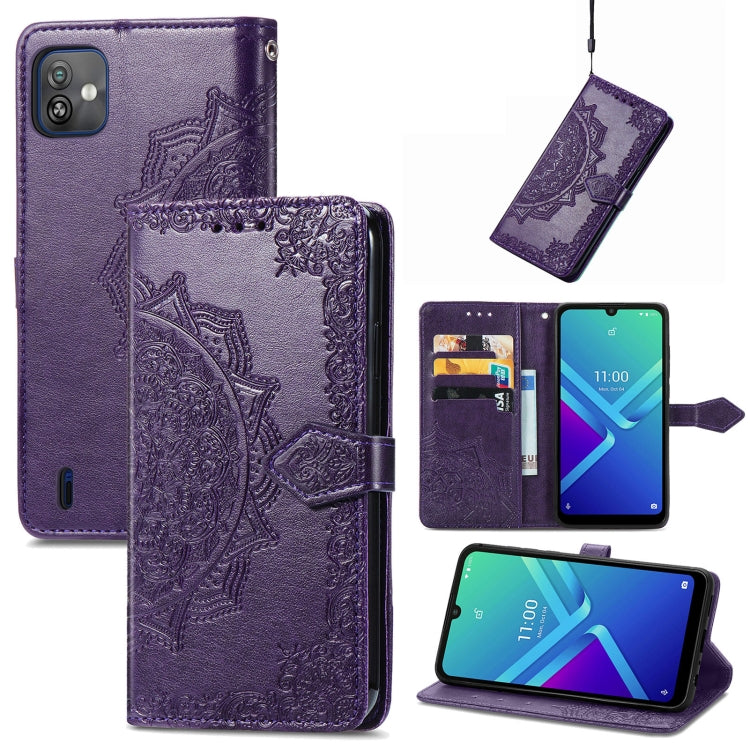 Mandala Flower Embossed Flip Leather Phone Case, For Nokia G21, For TCL 30 V 5G, For Wiko Y52, For Wiko Y82