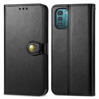 Retro Solid Color Buckle Leather Phone Case, For Nokia G21