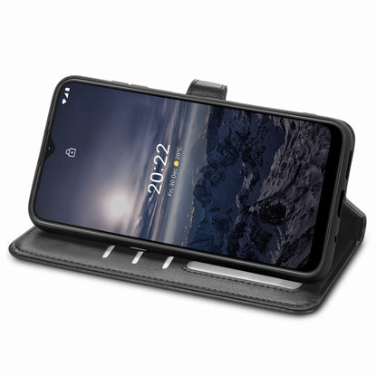 Retro Solid Color Buckle Leather Phone Case, For Nokia G21