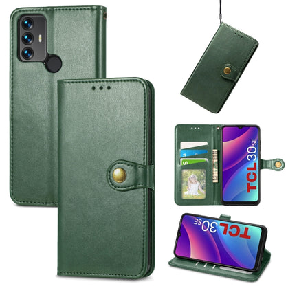 Retro Solid Color Buckle Leather Phone Case