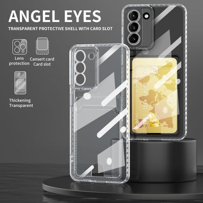 Card Bag Shockproof Transparent Phone Case, For Samsung Galaxy S22 Ultra 5G, For Samsung Galaxy S22+ 5G, For Samsung Galaxy S22 5G, For Samsung Galaxy S21 FE 5G, For Samsung Galaxy S21 Ultra 5G, For Samsung Galaxy S21+ 5G, For Samsung Galaxy S21 5G    ...