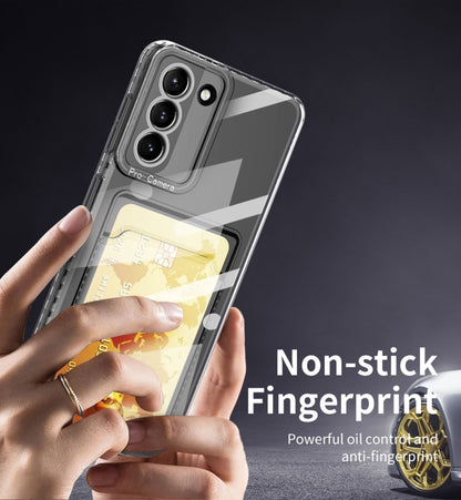 Card Bag Shockproof Transparent Phone Case, For Samsung Galaxy S22 Ultra 5G, For Samsung Galaxy S22+ 5G, For Samsung Galaxy S22 5G, For Samsung Galaxy S21 FE 5G, For Samsung Galaxy S21 Ultra 5G, For Samsung Galaxy S21+ 5G, For Samsung Galaxy S21 5G    ...