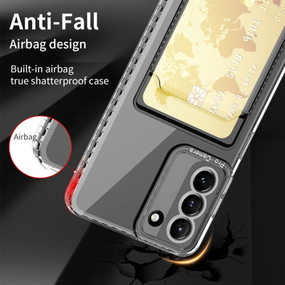 Card Bag Shockproof Transparent Phone Case, For Samsung Galaxy S22 Ultra 5G, For Samsung Galaxy S22+ 5G, For Samsung Galaxy S22 5G, For Samsung Galaxy S21 FE 5G, For Samsung Galaxy S21 Ultra 5G, For Samsung Galaxy S21+ 5G, For Samsung Galaxy S21 5G    ...