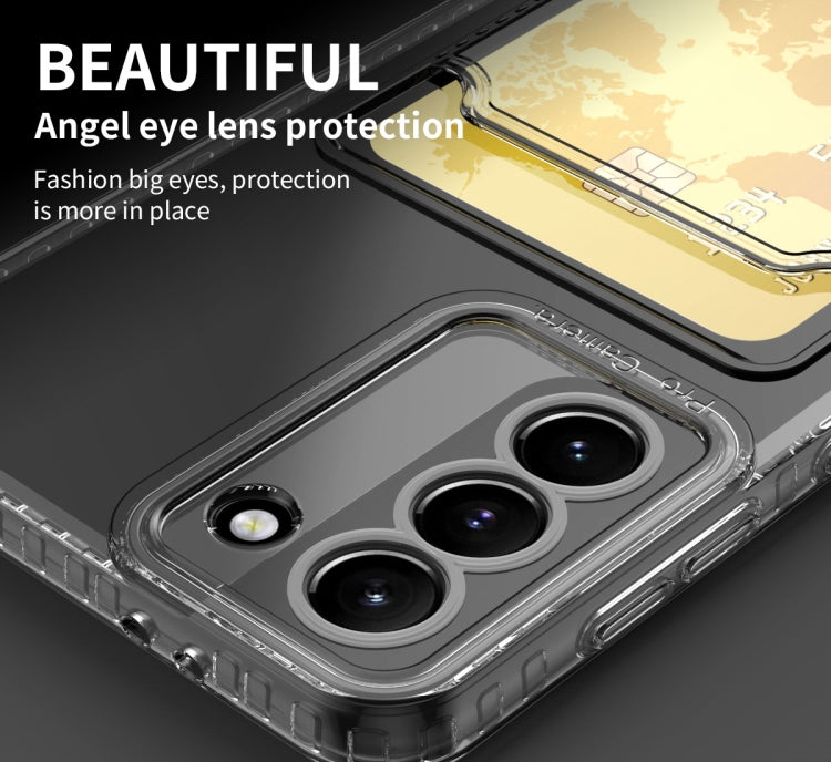 Card Bag Shockproof Transparent Phone Case, For Samsung Galaxy S22 Ultra 5G, For Samsung Galaxy S22+ 5G, For Samsung Galaxy S22 5G, For Samsung Galaxy S21 FE 5G, For Samsung Galaxy S21 Ultra 5G, For Samsung Galaxy S21+ 5G, For Samsung Galaxy S21 5G    ...