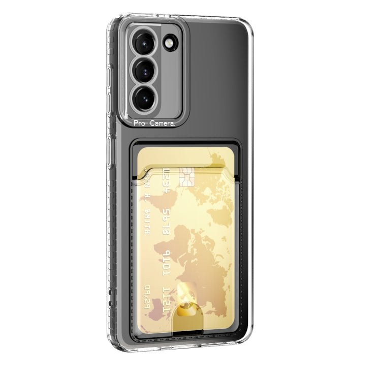 Card Bag Shockproof Transparent Phone Case, For Samsung Galaxy S22 Ultra 5G, For Samsung Galaxy S22+ 5G, For Samsung Galaxy S22 5G, For Samsung Galaxy S21 FE 5G, For Samsung Galaxy S21 Ultra 5G, For Samsung Galaxy S21+ 5G, For Samsung Galaxy S21 5G    ...