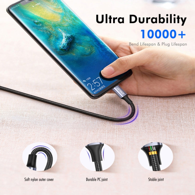 ENKAY PD100W 5A USB-C / Type-C to Type-C Elbow Fast Charging Cable with E-Marker, 1m, 2m