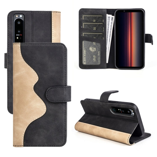 Stitching Horizontal Flip Leather Phone Case