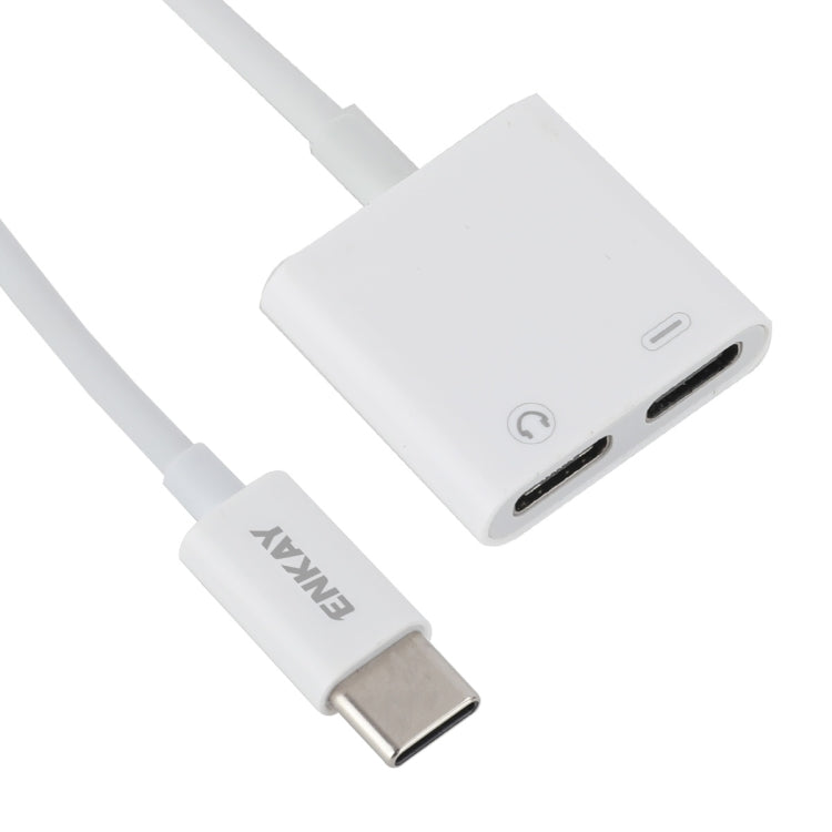 ENKAY ENK-AT105 USB-C / Type-C to Dual Type-C Headphone & Charging Adapter Data Cable