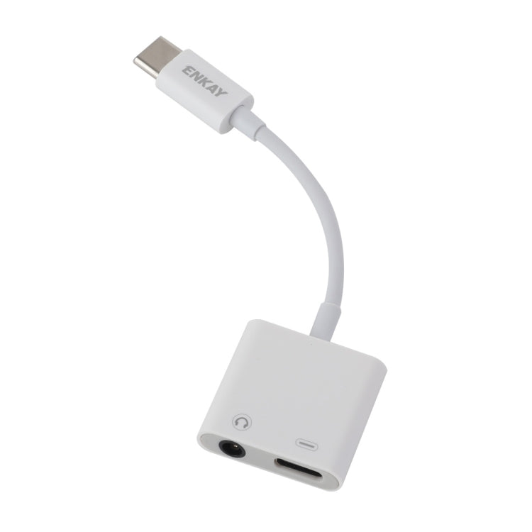 ENKAY ENK-AT106 USB-C / Type-C to 3.5mm Audio + Type-C Headphone & Charging Adapter Data Cable
