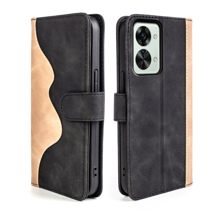 For OnePlus Nord 2T 5G Stitching Horizontal Flip Leather Phone Case, For OnePlus Nord 2T 5G