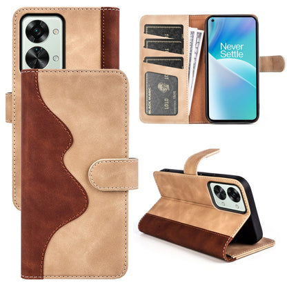 For OnePlus Nord 2T 5G Stitching Horizontal Flip Leather Phone Case, For OnePlus Nord 2T 5G