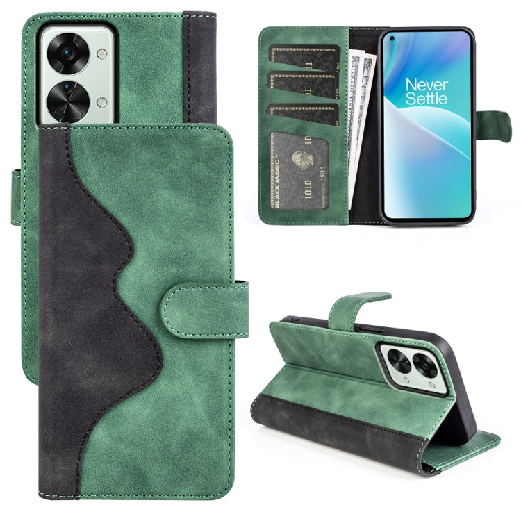 For OnePlus Nord 2T 5G Stitching Horizontal Flip Leather Phone Case, For OnePlus Nord 2T 5G