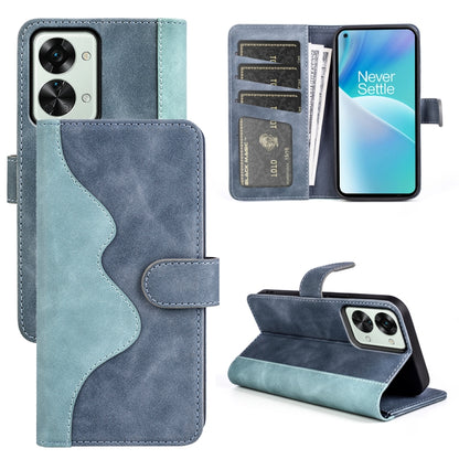 For OnePlus Nord 2T 5G Stitching Horizontal Flip Leather Phone Case, For OnePlus Nord 2T 5G