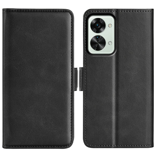 For OnePlus Nord 2T 5G Dual-side Magnetic Buckle Flip Leather Phone Case