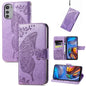 Butterfly Love Flower Embossed Flip Leather Phone Case