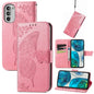 Butterfly Love Flower Embossed Flip Leather Phone Case