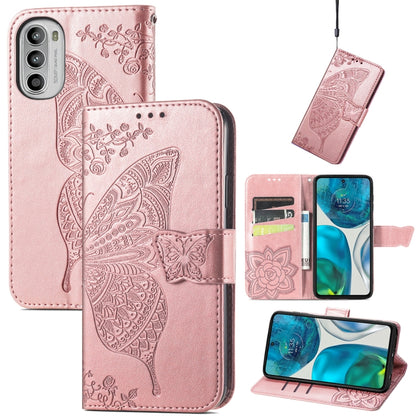 Butterfly Love Flower Embossed Flip Leather Phone Case