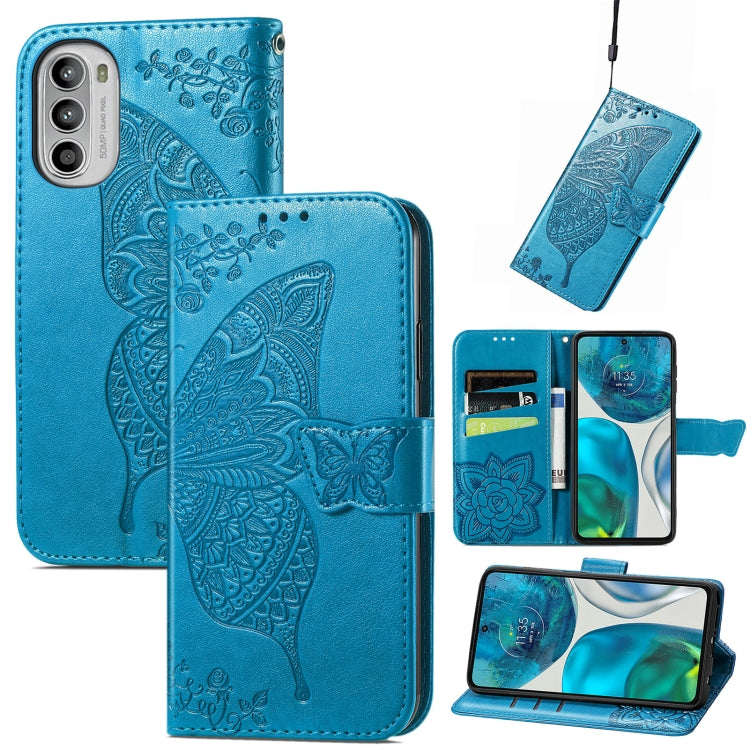 Butterfly Love Flower Embossed Flip Leather Phone Case