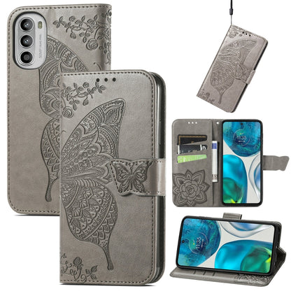 Butterfly Love Flower Embossed Flip Leather Phone Case