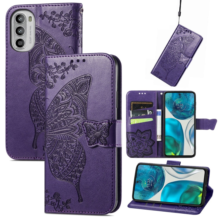 Butterfly Love Flower Embossed Flip Leather Phone Case