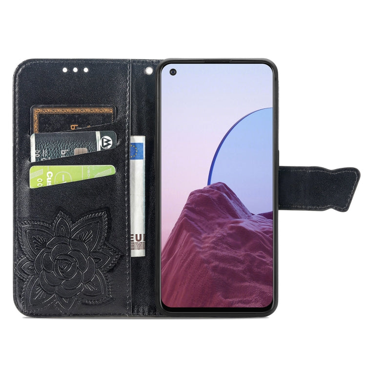 Butterfly Love Flower Embossed Flip Leather Phone Case, For OnePlus N20 5G