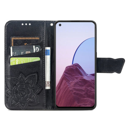Butterfly Love Flower Embossed Flip Leather Phone Case, For OnePlus N20 5G