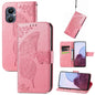 Butterfly Love Flower Embossed Flip Leather Phone Case