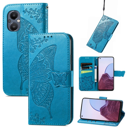 Butterfly Love Flower Embossed Flip Leather Phone Case