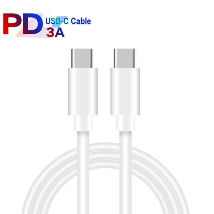 PD 35W Dual USB-C / Type-C Ports Charger with Type-C to Type-C Data Cable, EU Plug, EU Plug + 1m Dual Type-C Cable, EU Plug + 2m Dual Type-C Cable