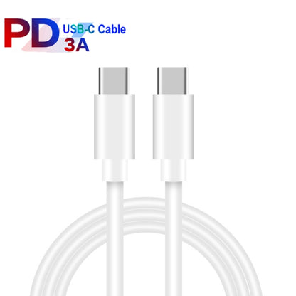 PD 35W Dual USB-C / Type-C Ports Charger with Type-C to Type-C Data Cable, EU Plug, EU Plug + 1m Dual Type-C Cable, EU Plug + 2m Dual Type-C Cable