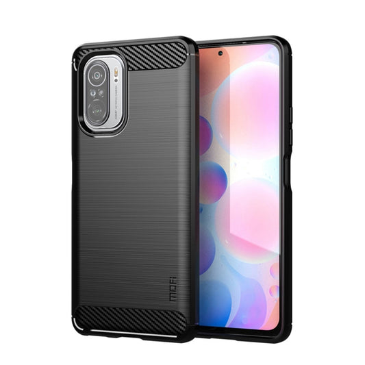 MOFI Gentleness Series Brushed Texture Carbon Fiber Soft TPU Case, For Xiaomi Redmi Note 11T Pro 5G / 11T Pro Plus 5G