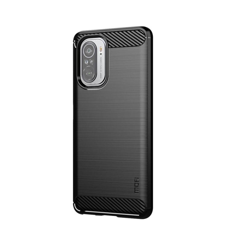 MOFI Gentleness Series Brushed Texture Carbon Fiber Soft TPU Case, For Xiaomi Redmi Note 11T Pro 5G / 11T Pro Plus 5G