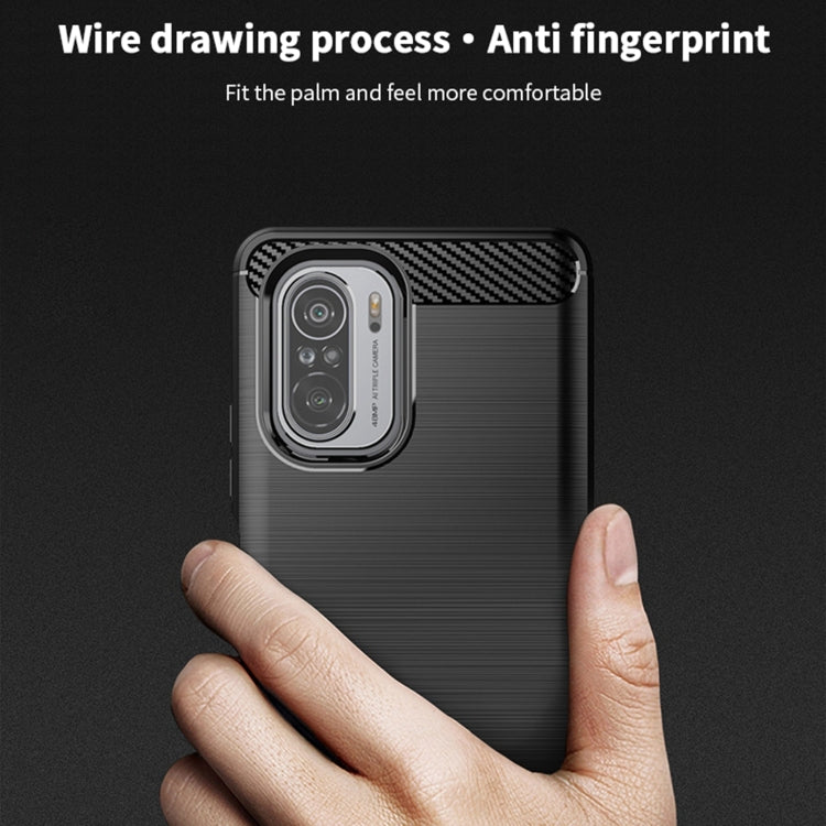 MOFI Gentleness Series Brushed Texture Carbon Fiber Soft TPU Case, For Xiaomi Redmi Note 11T Pro 5G / 11T Pro Plus 5G