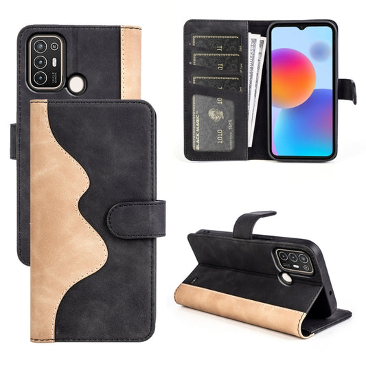 For ZTE Blade A52 Stitching Horizontal Flip Leather Phone Case, For ZTE Blade A52