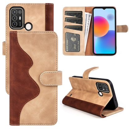 For ZTE Blade A52 Stitching Horizontal Flip Leather Phone Case